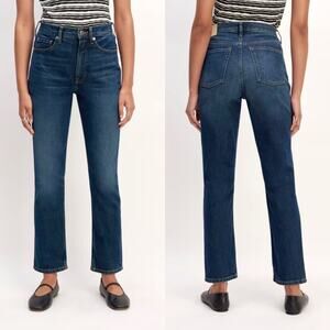 Everlane Original Cheeky Jean High Rise Low Stretch Blue Women 28 Crop NWT